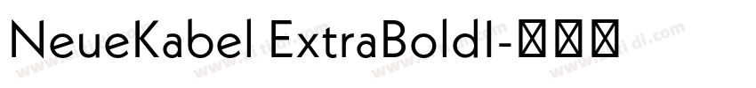 NeueKabel ExtraBoldI字体转换